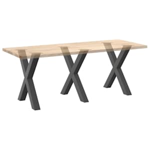 Nohy k jídelnímu stolu ve tvaru X, 3 ks, antracitové, 70 x (72-73) cm, ocel - obrázek 8