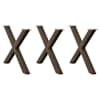 vidaXL s&ouml;&ouml;gilaua jalad, 3 tk, X-kujulised, naturaalne teras, 90 x (72&ndash;73) cm, teras