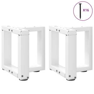 Nohy konferenčního stolku ve tvaru T, 2 ks, bílé, 30 x 25 x (30-31) cm, ocel - obrázek 5