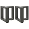 vidaXL kohvilaua jalad T-kujulised 2 tk, antratsiithall, 30 x 25 x (30-31) cm, teras