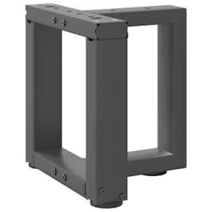Nohy konferenčního stolku ve tvaru T, 2 ks, antracitové, 30 x 25 x (30-31) cm, ocel - obrázek 3