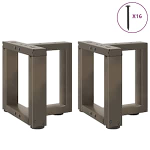 Nohy konferenčního stolku ve tvaru T, 2 ks, černé, 30 x 25 x (30-31) cm, ocel - obrázek 5
