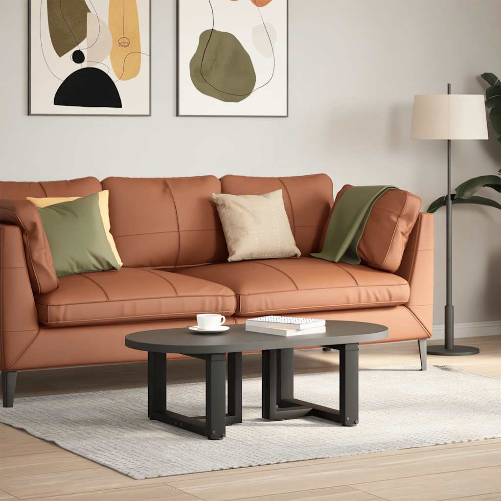 vidaXL Salontafelpoten 2 st T-vormig 40x25x(30-31) cm staal zwart afbeelding