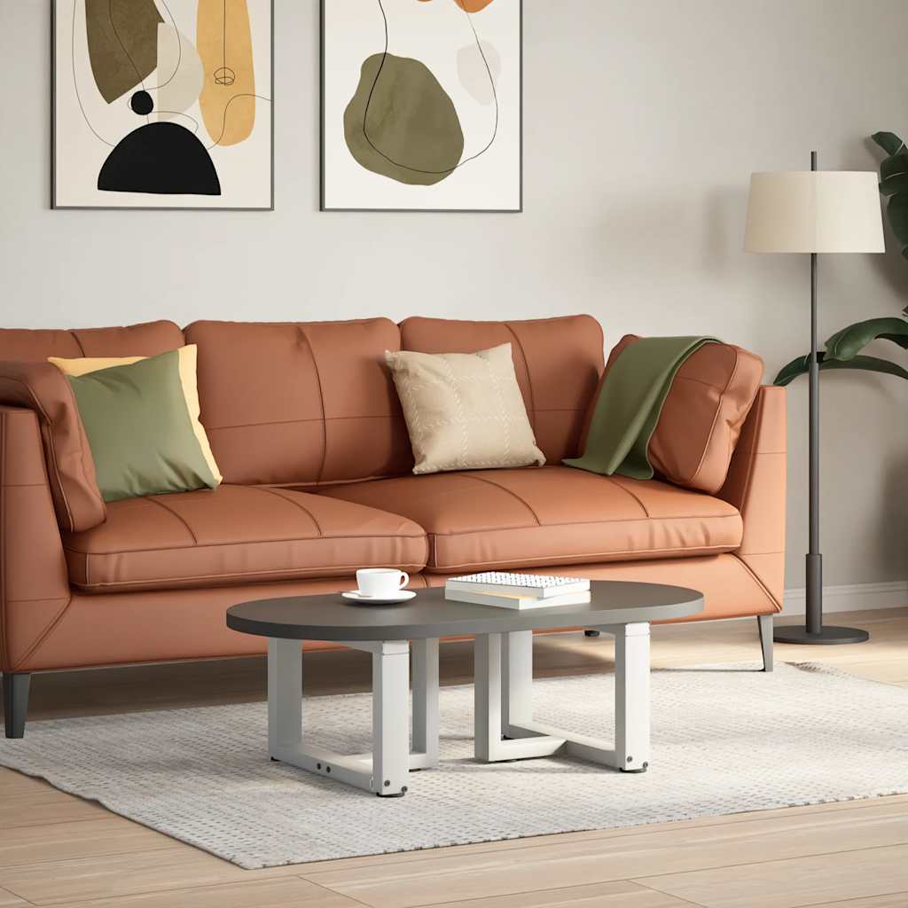 Thumbnail - vidaXL Couchtischbeine T-Form 2 Stk. Weiß 40x25x(30-31) cm Stahl
