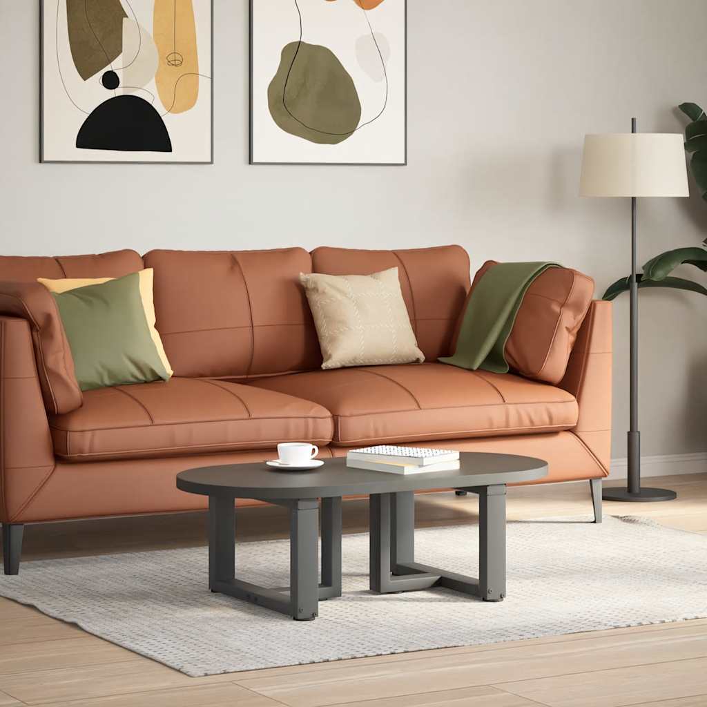 vidaXL Salontafelpoten 2 st T-vormig 40x25x(30-31) cm staal antraciet afbeelding