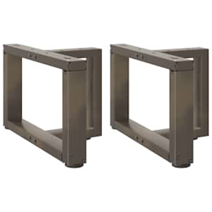 Noge za klubsko mizico v obliki črke T, 2 kosa, črne, 50x25x(30-31) cm, jeklo