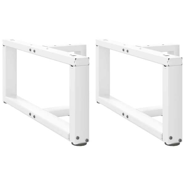 vidaXL kohvilaua jalad T-kujulised 2 tk valged 60 x 25 x (30-31) cm terasest