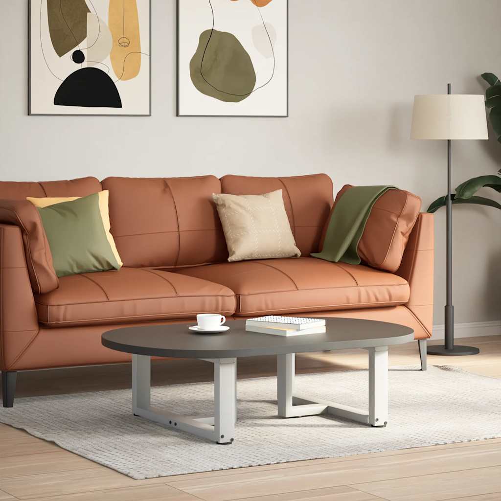 vidaXL Salontafelpoten 2 st T-vormig 60x25x(30-31) cm staal wit afbeelding