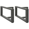 vidaXL kohvilaua jalad T-kujulised 2 tk, antratsiithall, 60 x 25 x (30-31) cm, teras