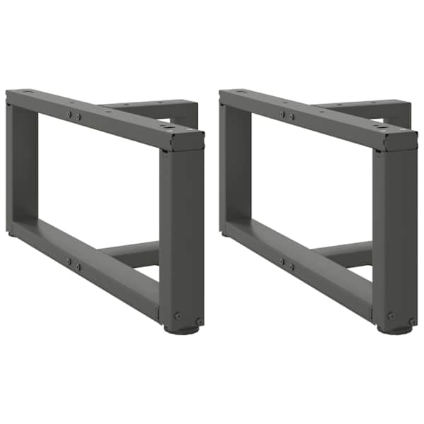 vidaXL kohvilaua jalad T-kujulised 2 tk, antratsiithall, 60 x 25 x (30-31) cm, teras