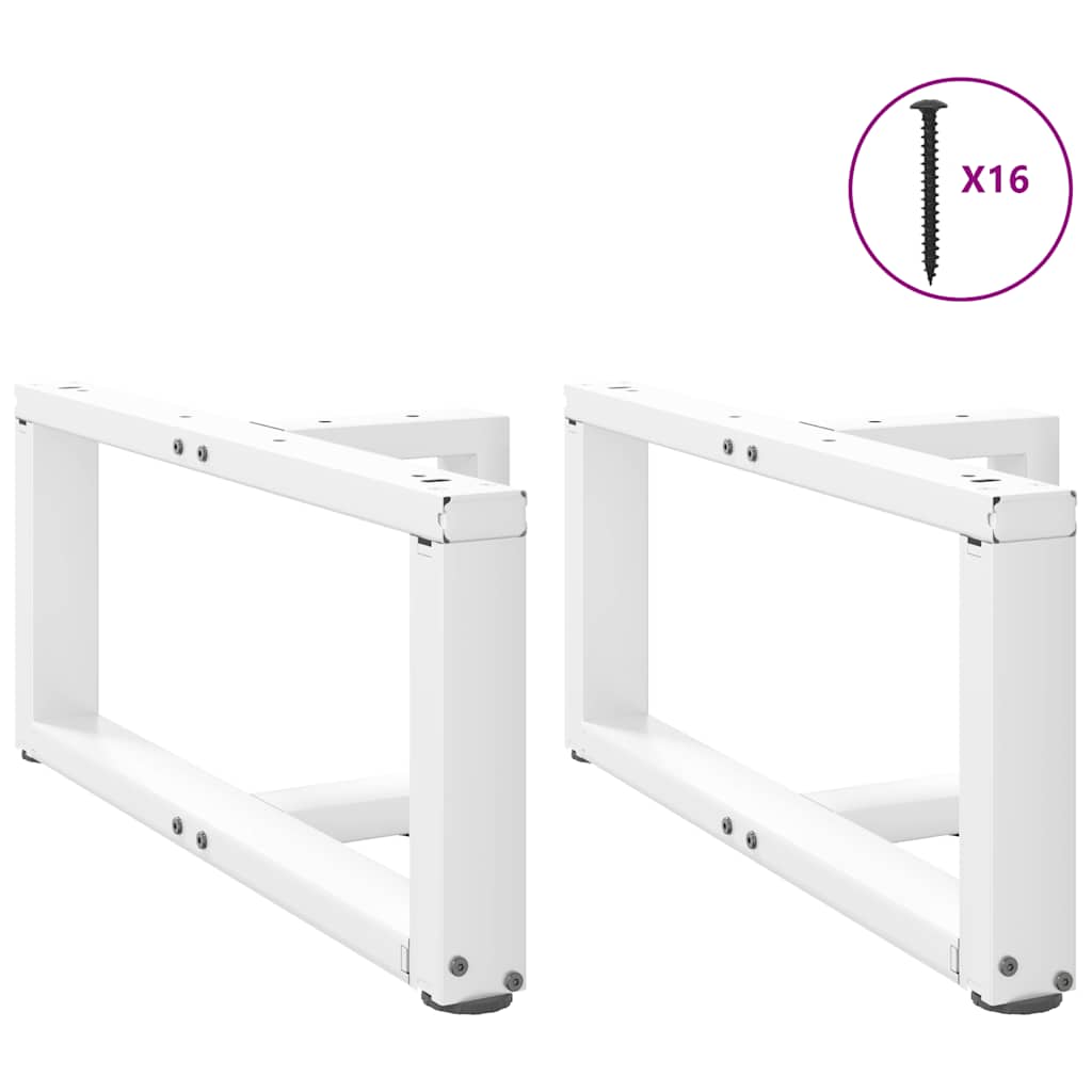 Thumbnail - vidaXL Couchtischbeine T-Form 2 Stk. Weiß 70x25x(30-31) cm Stahl