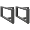 vidaXL kohvilaua jalad, T-kujulised, 2 tk, antratsiithall, 70 x 25 x (30-31) cm, teras