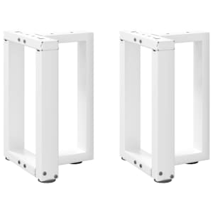 Noge za klubsko mizico v obliki črke T, 2 kosa, bele barve, 28x25x(42-43) cm, jeklo