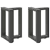 vidaXL kohvilaua jalad T-kujulised 2 tk, antratsiithall, 28 x 25 x (42-43) cm, teras