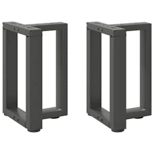 Nohy konferenčního stolku ve tvaru T, 2 ks, antracitové, 28 x 25 x (42-43) cm, ocel - obrázek 1