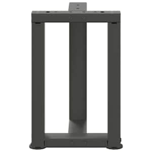 Nohy konferenčního stolku ve tvaru T, 2 ks, antracitové, 28 x 25 x (42-43) cm, ocel - obrázek 6