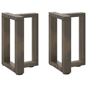 Nohy konferenčního stolku ve tvaru T, 2 ks, černé, 28 x 25 x (42-43) cm, ocel - obrázek 1