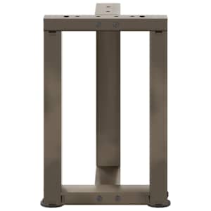 Nohy konferenčního stolku ve tvaru T, 2 ks, černé, 28 x 25 x (42-43) cm, ocel - obrázek 6