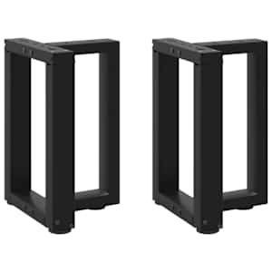 Nohy konferenčního stolku ve tvaru T, 2 ks, černé, 38 x 25 x (42-43) cm, ocel - obrázek 1