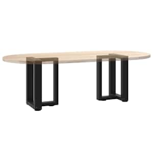 Nohy konferenčního stolku ve tvaru T, 2 ks, černé, 38 x 25 x (42-43) cm, ocel - obrázek 8