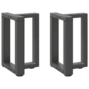 Nohy konferenčního stolku ve tvaru T, 2 ks, antracitové, 38 x 25 x (42-43) cm, ocel - obrázek 1