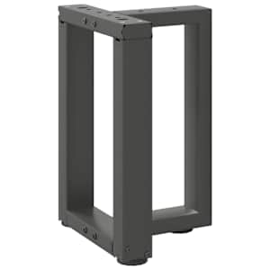 Nohy konferenčního stolku ve tvaru T, 2 ks, antracitové, 38 x 25 x (42-43) cm, ocel - obrázek 4