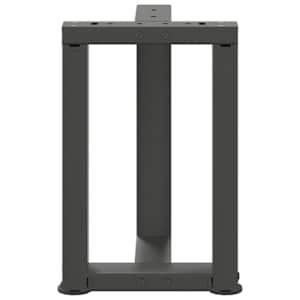 Nohy konferenčního stolku ve tvaru T, 2 ks, antracitové, 38 x 25 x (42-43) cm, ocel - obrázek 6