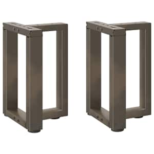 Nohy konferenčního stolku ve tvaru T, 2 ks, černé, 38 x 25 x (42-43) cm, ocel - obrázek 1