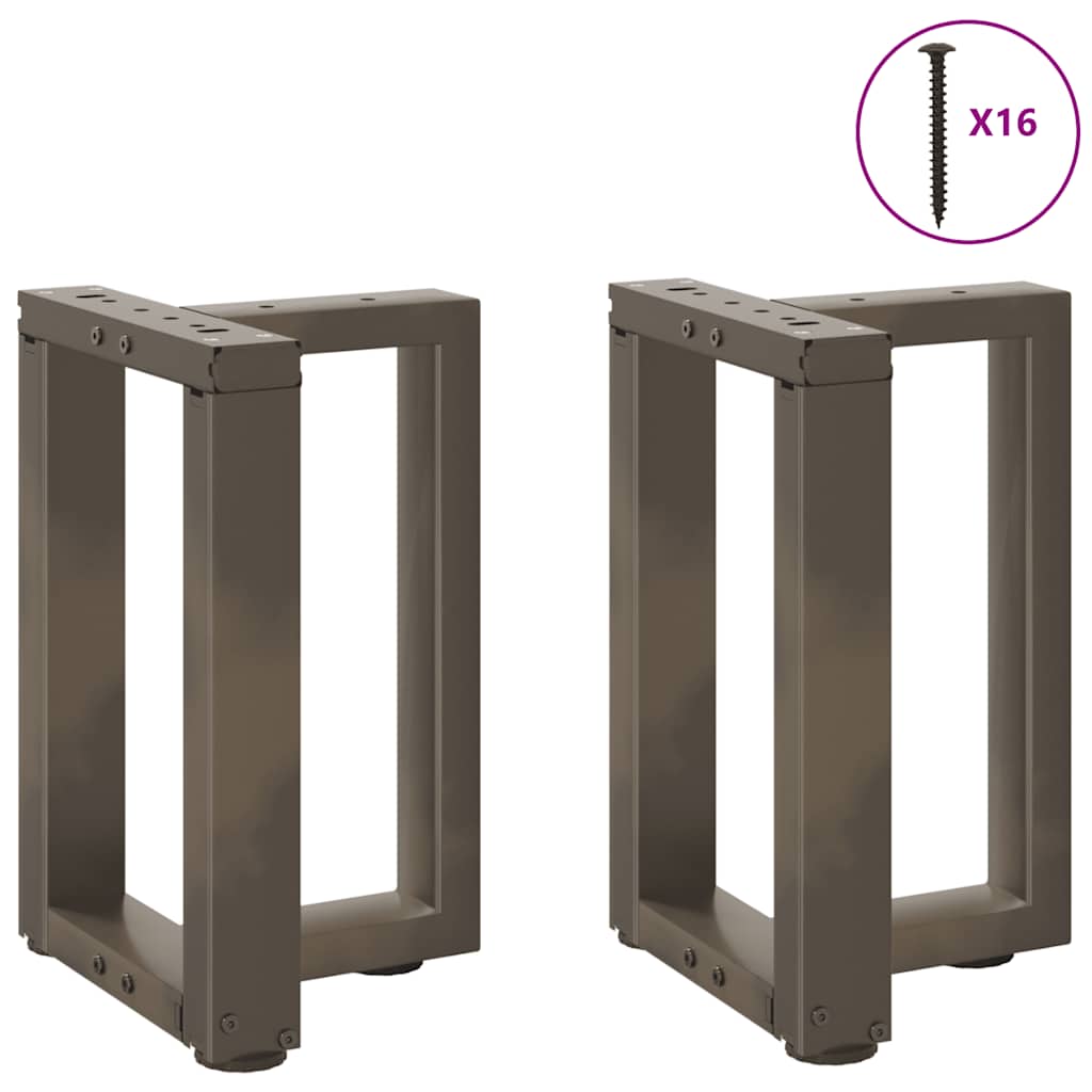 Thumbnail - vidaXL Couchtischbeine T-Form 2 Stk. Naturstahl 38x25x(42-43) cm Stahl