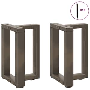 Nohy konferenčního stolku ve tvaru T, 2 ks, černé, 38 x 25 x (42-43) cm, ocel - obrázek 3