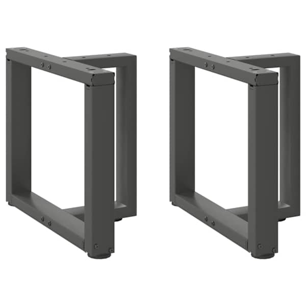vidaXL kohvilaua jalad T-kujulised 2 tk, antratsiithall, 50 x 25 x (42-43) cm, teras