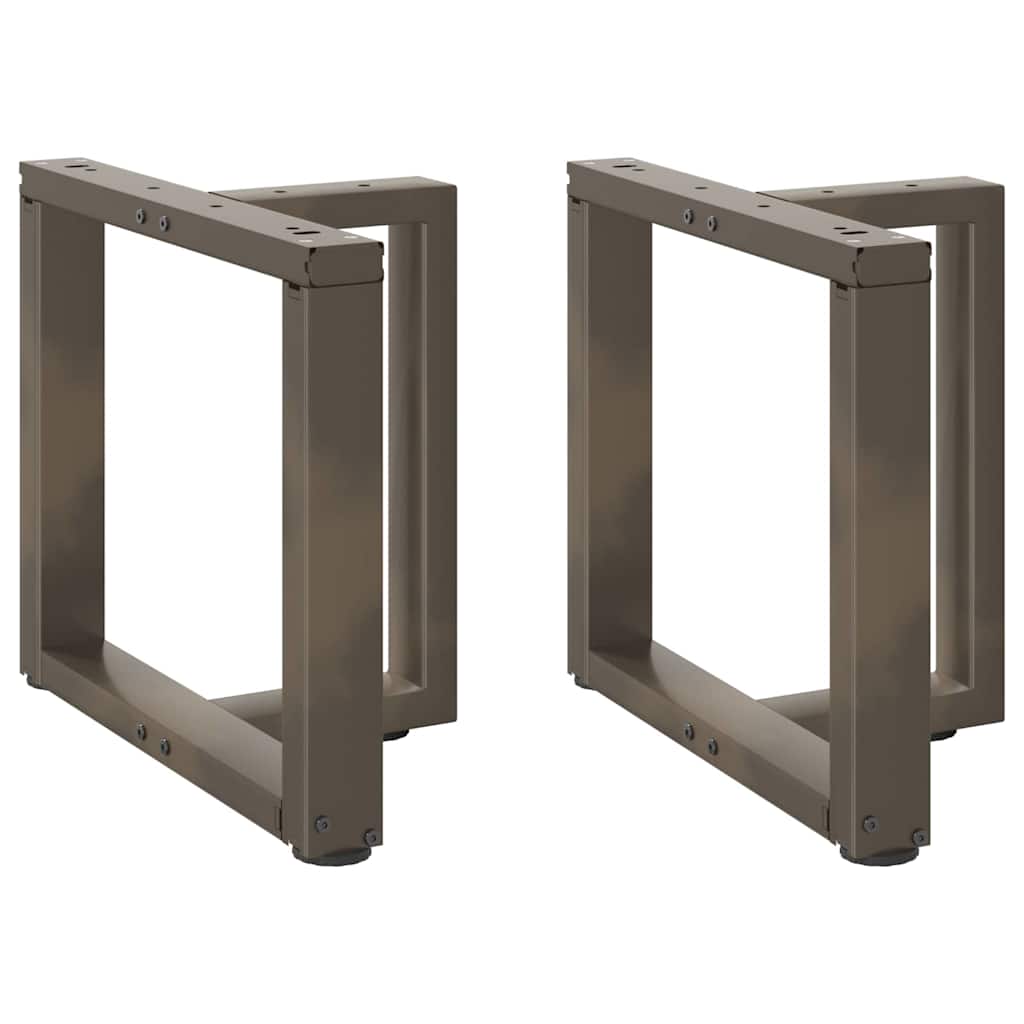 vidaXL Picioare pentru măsuță de cafea în formă de T, 2 buc., negru, 50x25x(42-43) cm, oțel