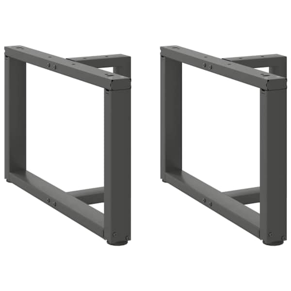 vidaXL kohvilaua jalad T-kujulised 2 tk, antratsiithall, 60 x 25 x (42-43) cm, teras