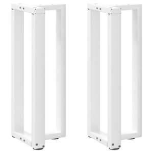 Noge za konzolno mizico v obliki črke T, 2 kosa, bele barve, 25x28x(72-73) cm, jeklo