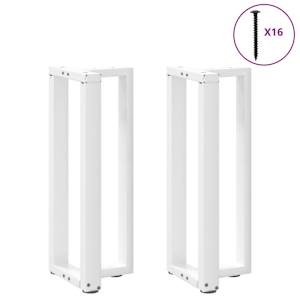 Nohy konzolového stolku ve tvaru T, 2 ks, bílé, 25 x 28 x (72-73) cm, ocel - obrázek 3