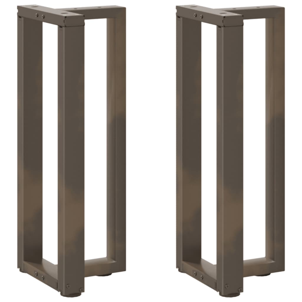 vidaXL Konsolentischbeine T-Form 2 Stk. Naturstahl 25x28x(72-73) cm