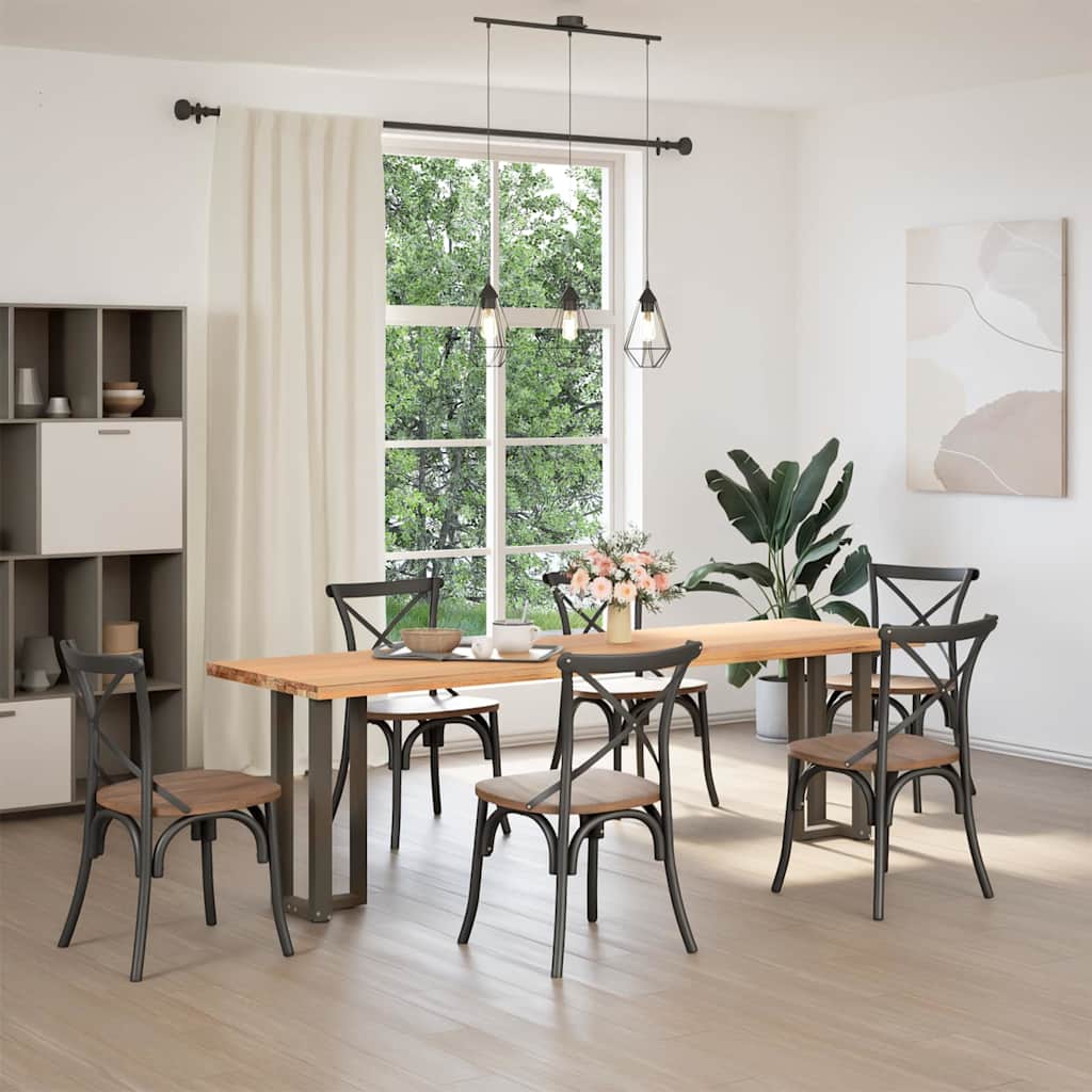 vidaXL 2 db natúr acél T-alakú konzolasztal lábak 25x28x(72-73) cm