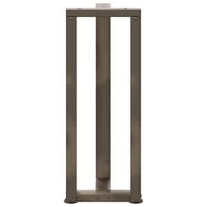 Nohy konzolového stolku ve tvaru T, 2 ks, černé, 25 x 28 x (72-73) cm, ocel - obrázek 6