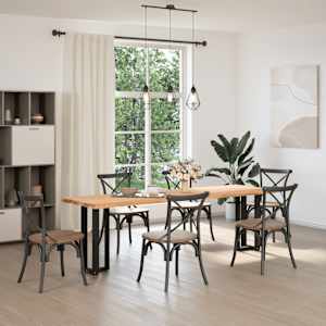 vidaXL Picioare de masă consolă &icirc;n formă de T, 2 buc., negru, 38x25x(72-73) cm, oțel