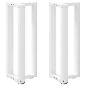 Noge za konzolno mizico v obliki črke T, 2 kosa, bele barve, 38 x 25 x (72–73) cm, jeklo