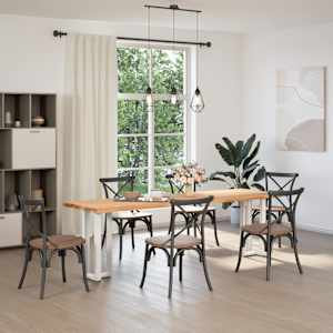 vidaXL Console Table Legs T-Shaped&nbsp;2 pcs White 38x25x(72-73) cm Steel