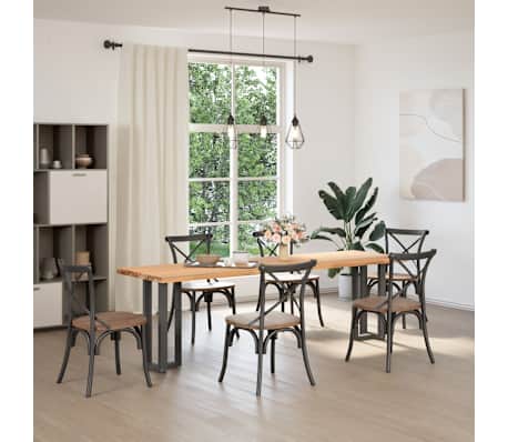 vidaXL Πόδια Κονσόλας σε Σχήμα Τ, 2 τεμ. Ανθρακί 38x25x(72-73) εκ. Ατσάλι
