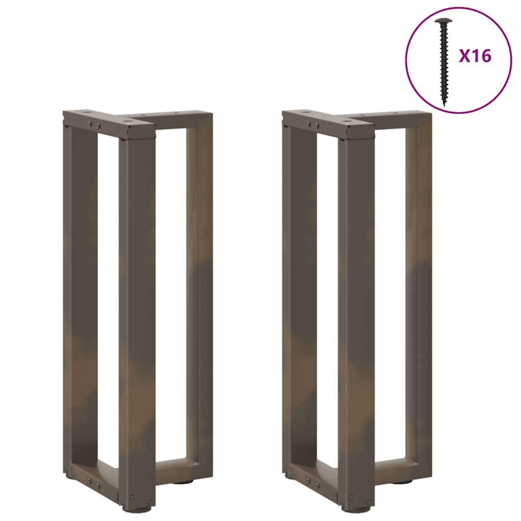 Thumbnail - vidaXL Konsolentischbeine T-Form 2 Stk. Naturstahl 38x25x(72-73) cm