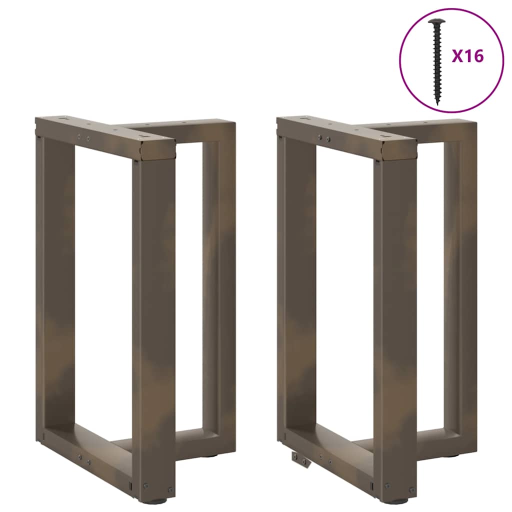 Thumbnail - vidaXL Esstischbeine T-Form 2 Stk. Naturstahl 50x35x(72-73) cm Stahl
