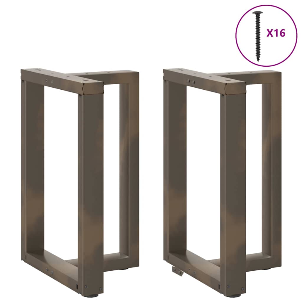 Thumbnail - vidaXL Esstischbeine T-Form 2 Stk. Naturstahl 60x35x(72-73) cm Stahl
