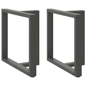 Nohy k jídelnímu stolu ve tvaru T, 2 ks, antracitové, 70 x 35 x (72-73) cm, ocel - obrázek 1