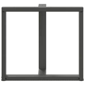 Nohy k jídelnímu stolu ve tvaru T, 2 ks, antracitové, 70 x 35 x (72-73) cm, ocel - obrázek 6