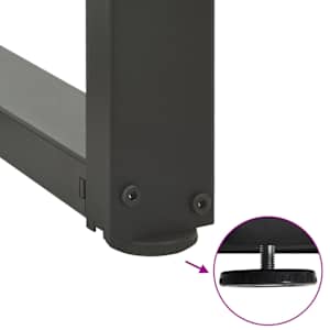 Nohy k jídelnímu stolu ve tvaru T, 2 ks, antracitové, 70 x 35 x (72-73) cm, ocel - obrázek 9