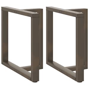 Nohy k jídelnímu stolu ve tvaru T, 2 ks, černé, 70 x 35 x (72-73) cm, ocel - obrázek 1