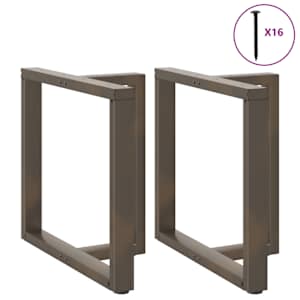 Nohy k jídelnímu stolu ve tvaru T, 2 ks, černé, 70 x 35 x (72-73) cm, ocel - obrázek 5